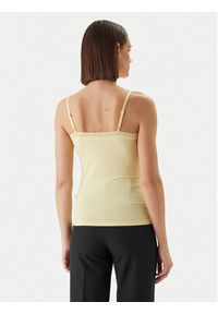 Morgan Top 192-BARBA.N Żółty Slim Fit. Kolor: żółty. Materiał: wiskoza #4