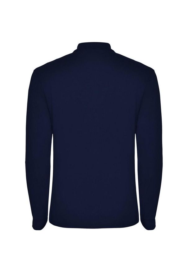 ROLY - Męska Koszulka Polo Z Długim Rękawem Estrella. Typ kołnierza: polo. Kolor: niebieski. Długość rękawa: długi rękaw. Długość: długie