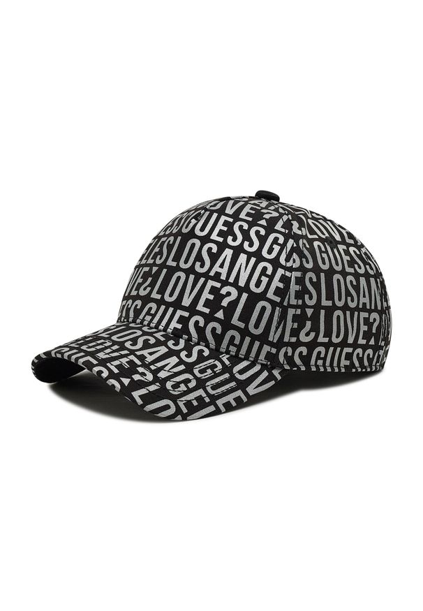 Czapka z daszkiem Guess Baseball AGFANN CO221 BLACK. Kolor: czarny. Materiał: materiał