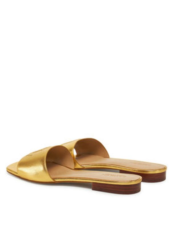 Lauren Ralph Lauren - LAUREN RALPH LAUREN Klapki 802970531002 Złoty. Kolor: złoty. Materiał: skóra