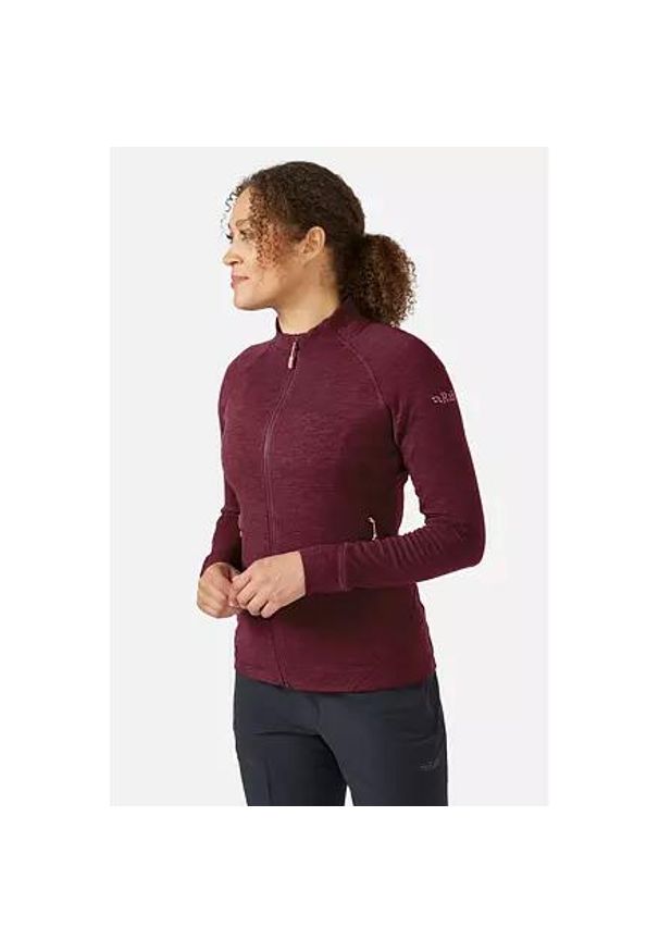 Bluza polarowa damska Rab Nexus Jacket rozpinana. Kolor: czarny. Materiał: polar. Sport: turystyka piesza