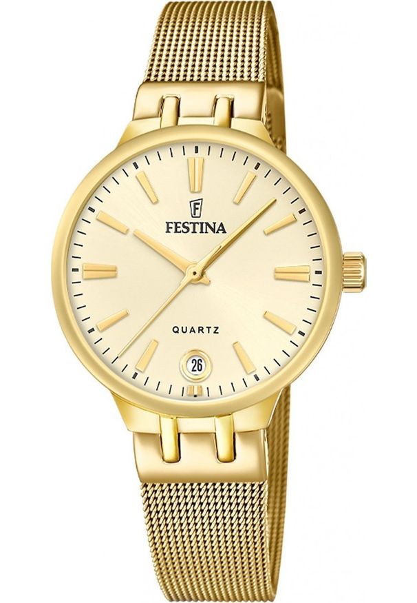 Zegarek damski Festina F20713-2 złoty. Kolor: złoty