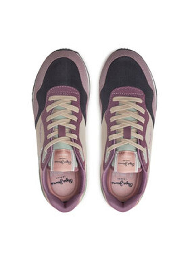 Pepe Jeans Sneakersy PLS40022 Fioletowy. Kolor: fioletowy. Materiał: materiał