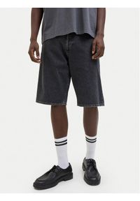 Jack & Jones - Jack&Jones Szorty jeansowe Iron 12278463 Czarny Baggy Fit. Kolor: czarny. Materiał: bawełna