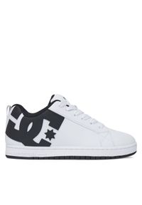 DC Shoes Sneakersy COURT GRAFFIK 300529-WLK Biały. Kolor: biały. Materiał: skóra