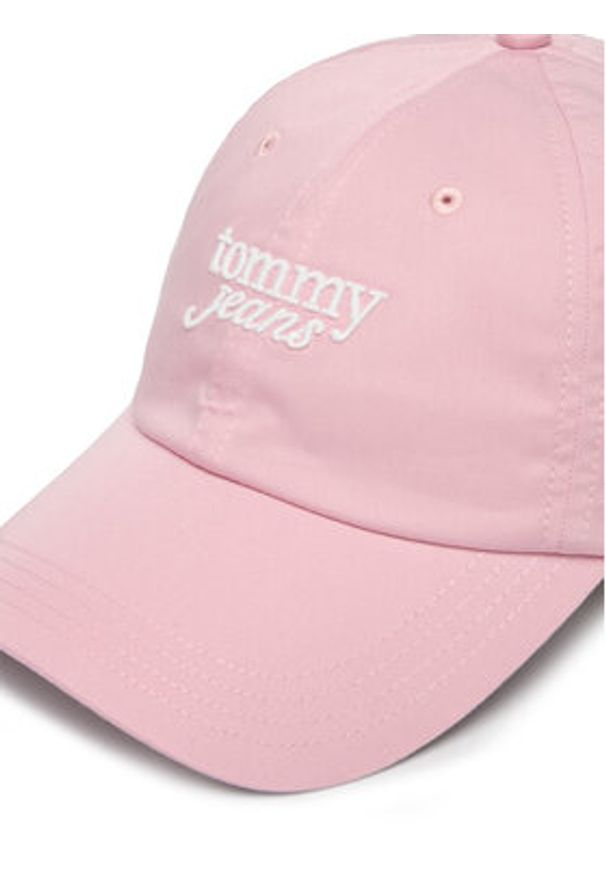TOMMY HILFIGER - Tommy Hilfiger Czapka z daszkiem Scri AW0AW18358 Różowy. Kolor: różowy. Materiał: bawełna