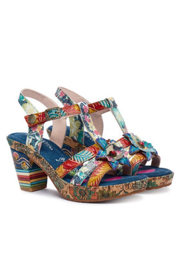 Laura Vita Sandały Nellao 30 Kolorowy. Materiał: skóra. Wzór: kolorowy