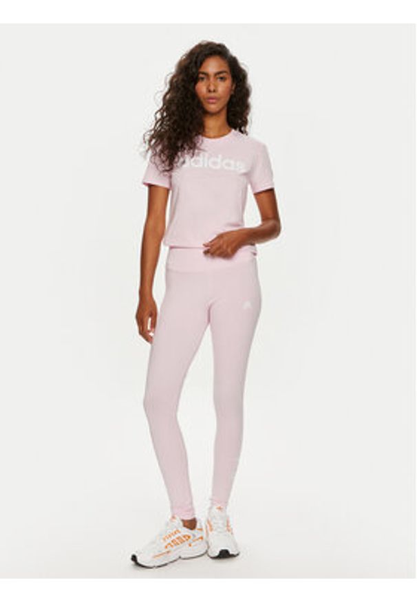 Adidas - adidas T-Shirt Essentials Slim Logo T-Shirt GL0771 Różowy Slim Fit. Kolor: różowy. Materiał: bawełna