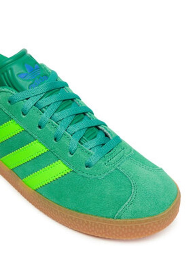 Adidas - adidas Sneakersy Gazelle JP7127 Zielony. Kolor: zielony. Materiał: skóra, zamsz. Model: Adidas Gazelle