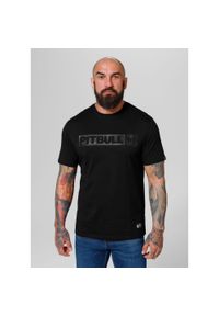 PITBULL - Koszulka bawełniana sportowy t-shirt dla dorosłych All Black Hilltop. Kolor: czarny. Materiał: bawełna