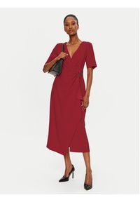 DKNY Sukienka koktajlowa DD4H1B66 Czerwony Slim Fit. Kolor: czerwony. Materiał: syntetyk. Styl: wizytowy