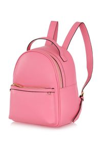 Ochnik - Różowy plecak damski z imitacji skóry. Kolor: różowy. Materiał: skóra #3