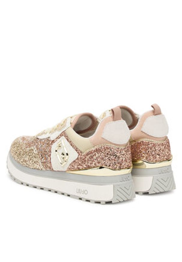 Liu Jo Sneakersy Maxi Wonder 01 BF5009 TX007 Złoty. Kolor: złoty. Materiał: skóra