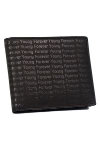 FOREVER YOUNG - Portfel skórzany Forever Young 701-SPG BLACK czarny. Kolor: czarny. Materiał: skóra. Wzór: aplikacja, gładki