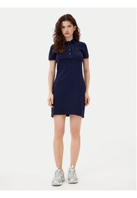 Lacoste Sukienka codzienna EF5473 Granatowy Slim Fit. Okazja: na co dzień. Kolor: niebieski. Materiał: bawełna. Typ sukienki: proste. Styl: casual #4