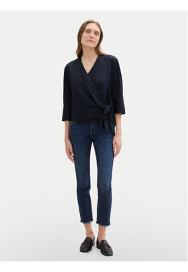 Tom Tailor Bluzka 1043200 Granatowy Loose Fit. Kolor: niebieski. Materiał: bawełna