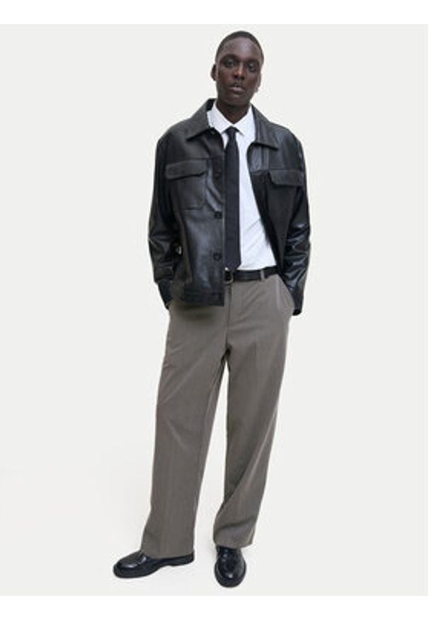 Jack & Jones Chinosy Bill 12293368 Szary Wide Leg. Kolor: szary. Materiał: syntetyk