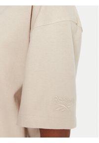 Reebok T-Shirt RK25315CCW Beżowy Regular Fit. Kolor: beżowy. Materiał: bawełna #3