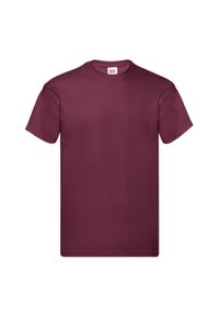 FRUIT OF THE LOOM - Oryginalna Koszulka Męska. Kolor: czerwony, wielokolorowy, brązowy