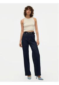 Vero Moda Top Ginny 10300339 Biały Slim Fit. Kolor: biały. Materiał: syntetyk #2