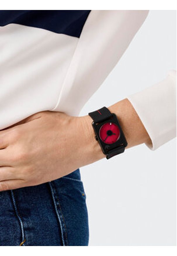 Adidas - adidas Zegarek Retro Pop AOST24545 Czarny. Kolor: czarny. Materiał: syntetyk. Styl: retro