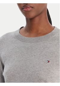 TOMMY HILFIGER - Tommy Hilfiger Sweter WW0WW44984 Szary Regular Fit. Kolor: szary. Materiał: bawełna, syntetyk #4