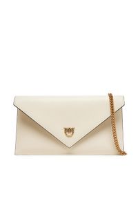 Pinko - PINKO Torebka Flat Purse Mini AI 25-26 PCPL 105347 A0F1 Écru. Materiał: skórzane