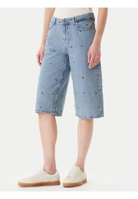 only - ONLY Szorty jeansowe Cobain 15349519 Niebieski Loose Fit. Kolor: niebieski. Materiał: bawełna