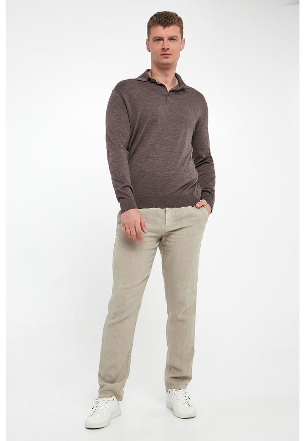 PAUL & SHARK - Sweter męski z wełny dziewiczej PAUL&SHARK. Materiał: wełna