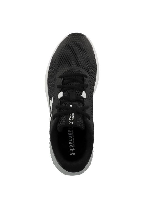 Buty do biegania męskie, Under Armour Charged Rogue 3. Zapięcie: sznurówki. Kolor: biały, wielokolorowy, czarny. Materiał: materiał, syntetyk, tkanina. Szerokość cholewki: normalna