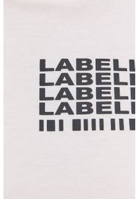 LABELLAMAFIA - LaBellaMafia T-shirt bawełniany kolor biały. Okazja: na co dzień. Kolor: biały. Materiał: bawełna. Wzór: nadruk. Styl: casual #2