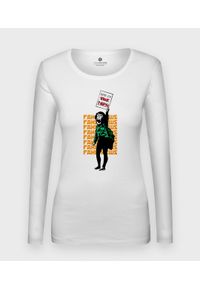 MegaKoszulki - Koszulka damska z dł. rękawem Stop Fake News. Materiał: bawełna #1