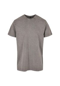 BUILD YOUR BRAND - Koszulka Z Okrągłym Dekoltem Dla Dorosłych Unisex Acid Wash. Kolor: szary