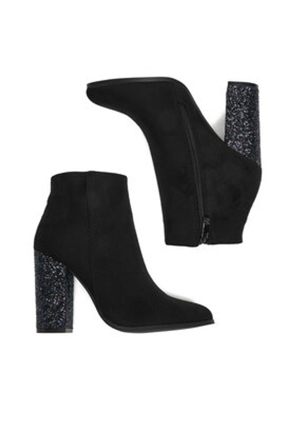 DeeZee Botki BM-9075-1 Czarny. Kolor: czarny. Materiał: materiał