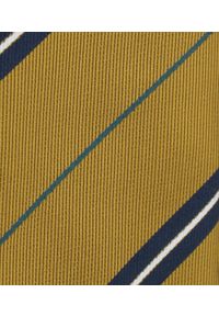 Klasyczny Krawat Klubowy - Alties - Żółty w Prążek. Kolor: żółty, złoty, wielokolorowy. Materiał: tkanina. Wzór: prążki. Styl: klasyczny #4