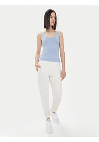 4f - 4F Top 4FWSS24TSLEF041 Błękitny Slim Fit. Kolor: niebieski. Materiał: bawełna