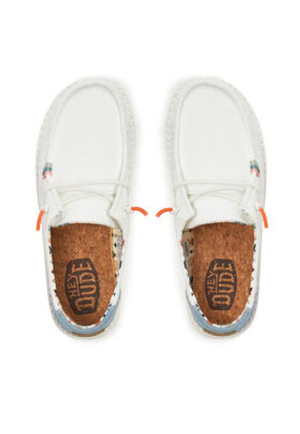 Hey dude - Hey Dude Półbuty Wendy Boho 40054-1KF Biały. Kolor: biały. Materiał: materiał. Styl: boho