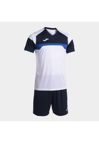 Zestaw sportowy Joma Danubio III unisex – biały/granat, L. Kolor: niebieski, biały, wielokolorowy. Materiał: dresówka. Sport: piłka nożna