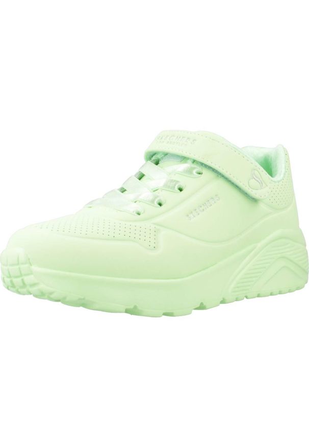 skechers - Buty do chodzenia dla dzieci Skechers Uno Lite. Kolor: zielony. Materiał: materiał, syntetyk. Szerokość cholewki: normalna. Sport: turystyka piesza