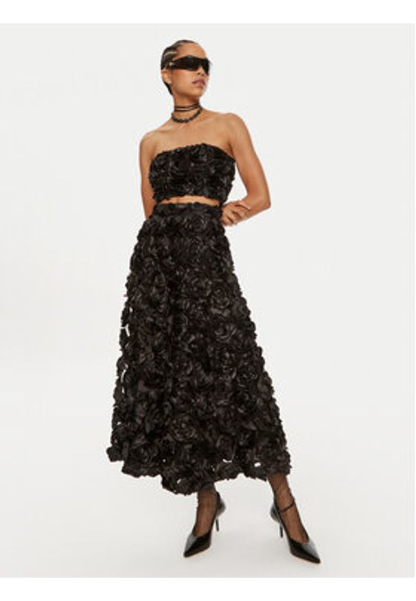 ROTATE Top Emili 112949100 Czarny Slim Fit. Kolor: czarny. Materiał: syntetyk