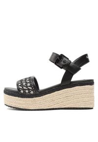 Pepe Jeans Espadryle Witney Jacquard PLS90594 Czarny. Kolor: czarny. Materiał: skóra #4