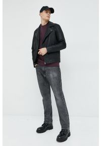 adidas Originals bluza męska kolor fioletowy z aplikacją. Okazja: na co dzień. Kolor: fioletowy. Materiał: bawełna, poliester. Długość rękawa: raglanowy rękaw. Wzór: aplikacja. Styl: casual #4