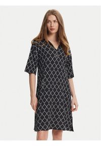 Max Mara Beachwear Sukienka codzienna Aidone 2516621079 Czarny Relaxed Fit. Okazja: na co dzień. Kolor: czarny. Materiał: wiskoza. Typ sukienki: proste. Styl: casual