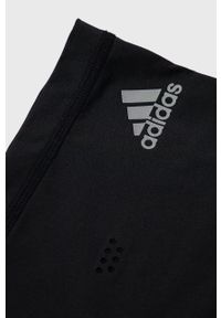 Adidas - adidas komin kolor czarny gładki. Kolor: czarny. Materiał: materiał, dzianina. Wzór: gładki