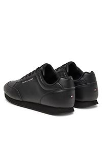 TOMMY HILFIGER - Tommy Hilfiger Sneakersy Lo Runner Pu Mix FM0FM05419 Czarny. Kolor: czarny. Materiał: skóra