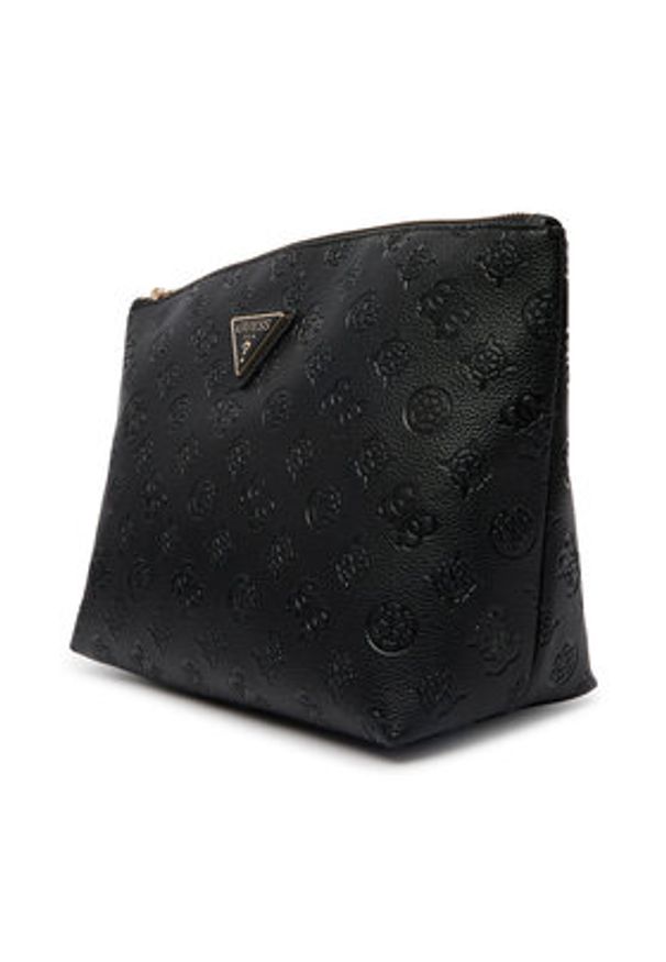 Guess Kosmetyczka Wilder Travel TWDP74 52965 Czarny. Kolor: czarny. Materiał: skóra