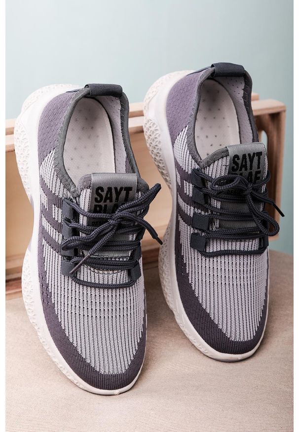 Casu - Szare buty sportowe sznurowane casu 204/44g. Kolor: szary
