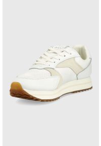 GANT - Gant sneakersy Bevinda kolor biały. Nosek buta: okrągły. Zapięcie: sznurówki. Kolor: biały. Materiał: materiał, skóra, guma, włókno
