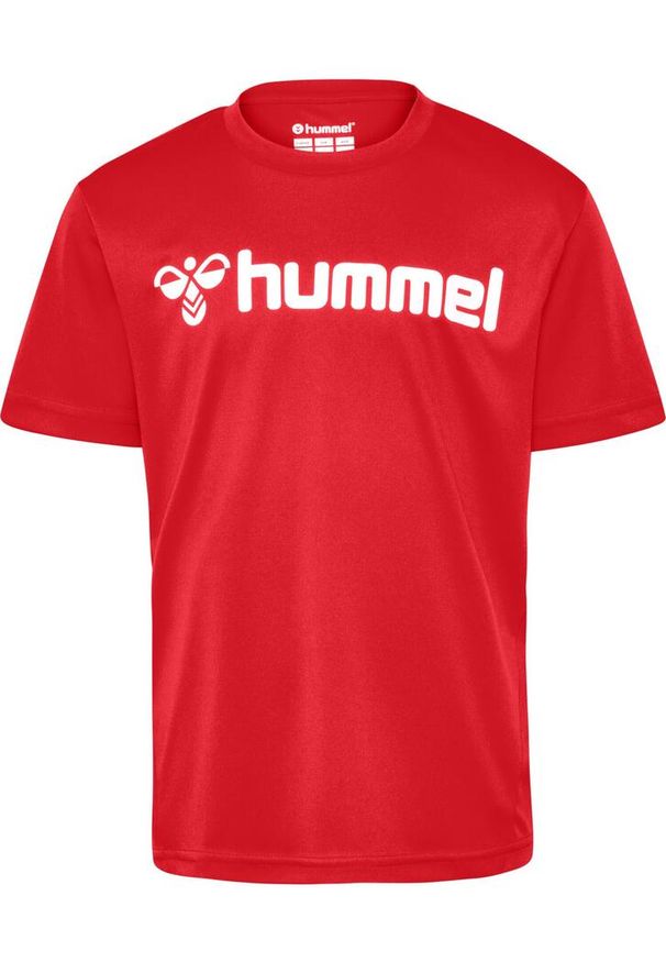 Hummel Koszulka poliestrowa sportowa Poly Logo Jersey Kids. Kolor: czerwony. Materiał: jersey, poliester