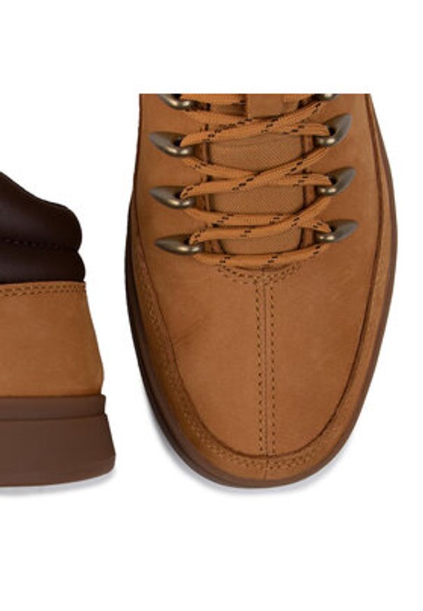 Timberland Sneakersy Davis Square Mid Hiker TB0A1UZV7541 Brązowy. Kolor: brązowy. Materiał: nubuk, skóra